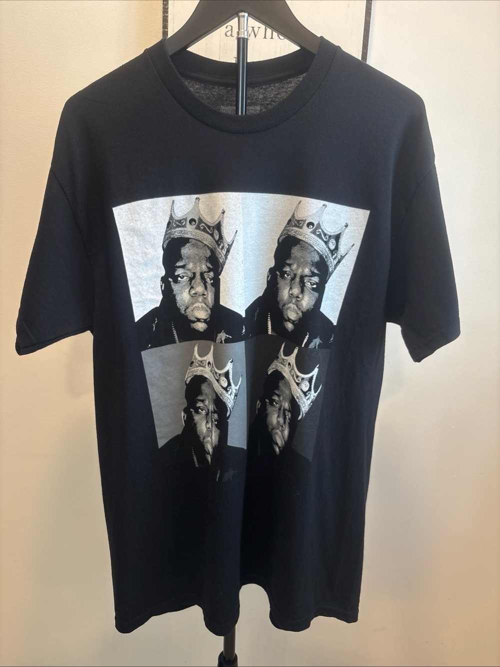 The Notorious B.I.G. Biggie Pop Art T-Shirt Mens Black Medium Hiphop Rap